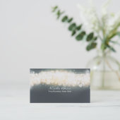 Graue Sparkle Lights Sky Blast Business Card Visitenkarte (Stehend Vorderseite)
