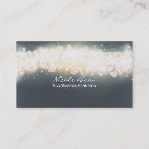 Graue Sparkle Lights Sky Blast Business Card Visitenkarte