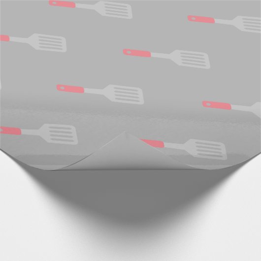 Graue Spatula Utensils Geschenkpapier (Ecke)