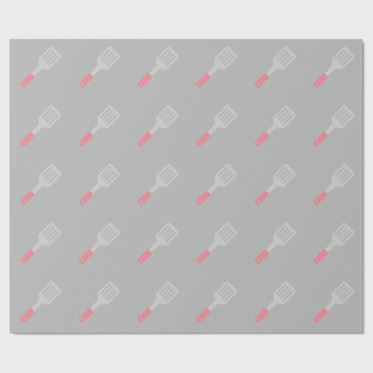 Graue Spatula Utensils Geschenkpapier (Flach)