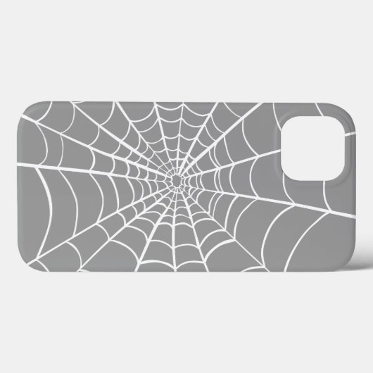 Graue Spider Web Case-Mate iPhone Hülle (Rückseite (Horizontal))