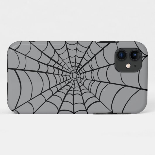Graue Spider Web Case-Mate iPhone Hülle (Rückseite (Horizontal))