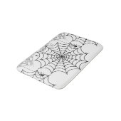 graue Spider WebHalloween Badematte (Schrägansicht)