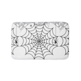 graue Spider WebHalloween Badematte