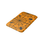 graue Spider WebHalloween Badematte (Schrägansicht)