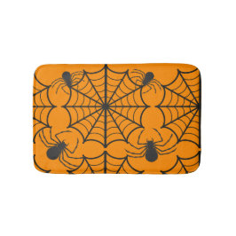 graue Spider WebHalloween Badematte