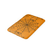 graue Spider WebHalloween Badematte (Schrägansicht)