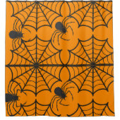 graue Spider WebHalloween Duschvorhang (Vorderseite)