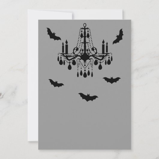 Graue Spinnen und Spitze-Hochzeits-Einladung Einladung (Rückseite)