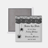 Graue Spinnen und Spitzen Speichern Sie das Datums Magnet (Vorderseite/Rückseite)