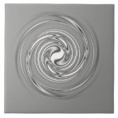 Graue Spirale Keramik Tile Fliese (Vorderseite)