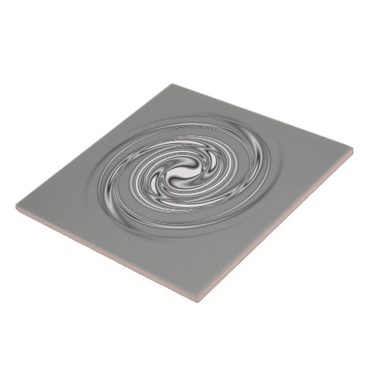 Graue Spirale Keramik Tile Fliese (Seite)