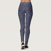 Graue Spitze auf Navy Blue Leggings (Rückseite)