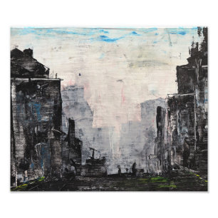 Graue Stadt Abstract Print, Value Poster Papier