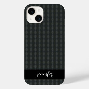 Graue Stahlsorte mit individuellem Namen, nahtlos Case-Mate iPhone 14 Hülle