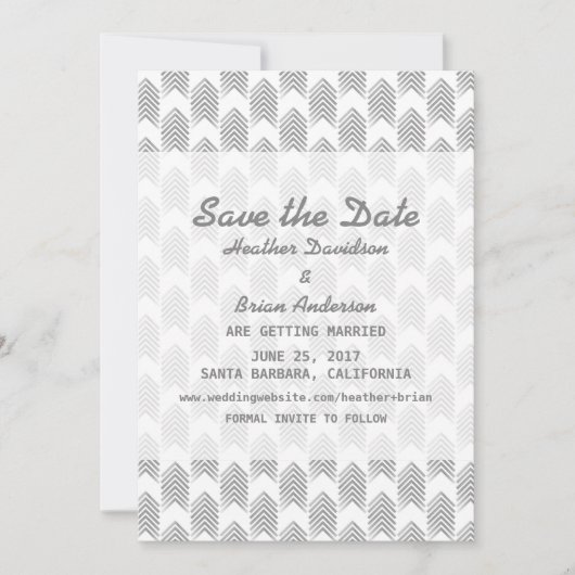 Graue Stammespfeile Save the Date einladen Einladung (Vorderseite)