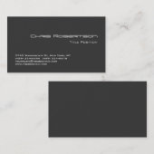 Graue Standard-Elegant-Einzigartige Visitenkarte (Vorne/Hinten)