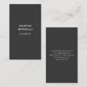 Graue Standard-moderne Visitenkarte (Vorne/Hinten)