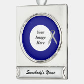 Graue Standard Ribbon Template von Kenneth Yoncich Banner-Ornament Silber (Links)