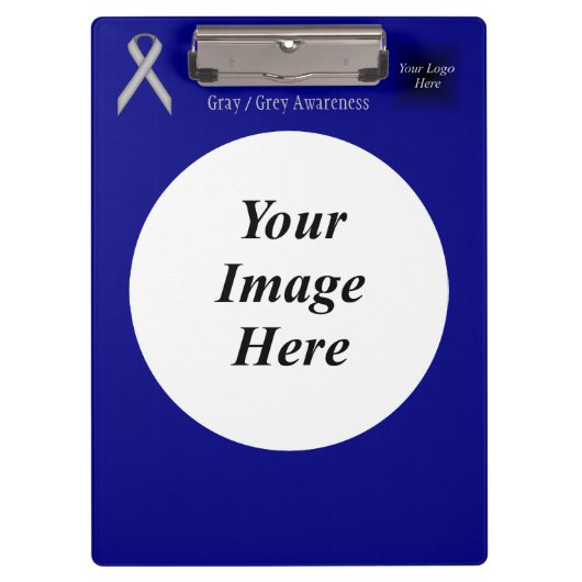 Graue Standard Ribbon Template von Kenneth Yoncich Klemmbrett (Vorderseite)