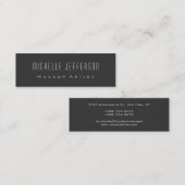 Graue Standard Slim Size Trend Artist Business Car Mini Visitenkarte (Vorne/Hinten)