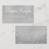Graue Starry Sky Diaper Raffle Card Tickets Begleitkarte (Vorne/Hinten)
