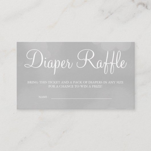 Graue Starry Sky Diaper Raffle Card Tickets Begleitkarte (Vorderseite)