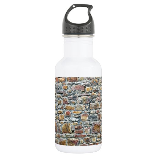 Graue Steine mittelalterlicher Mauer Trinkflasche (Vorderseite)