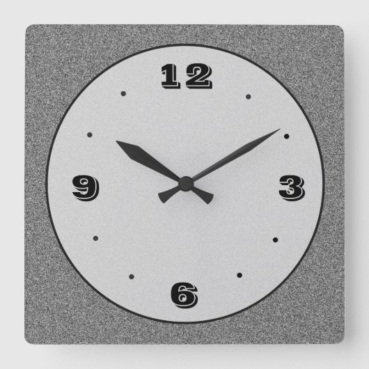 Graue Steineffekte+ Schlichte Uhren in Schwarz (Vorderseite)