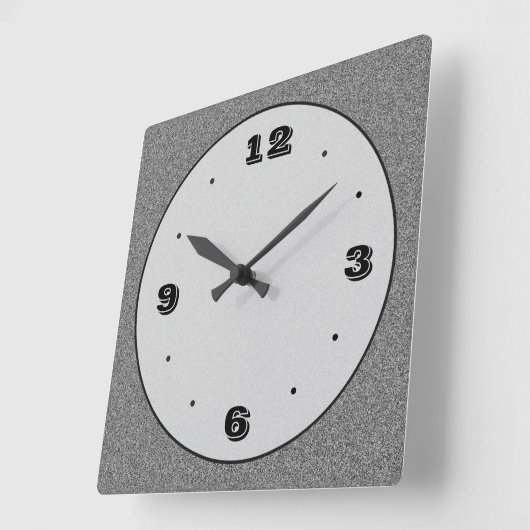 Graue Steineffekte+ Schlichte Uhren in Schwarz (Winkel)