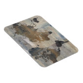 Graue Steinkarte der Welt Magnet (Rechte Seite)