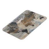 Graue Steinkarte der Welt Magnet (Linke Seite)