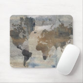 Graue Steinkarte der Welt Mousepad (Mit Mouse)