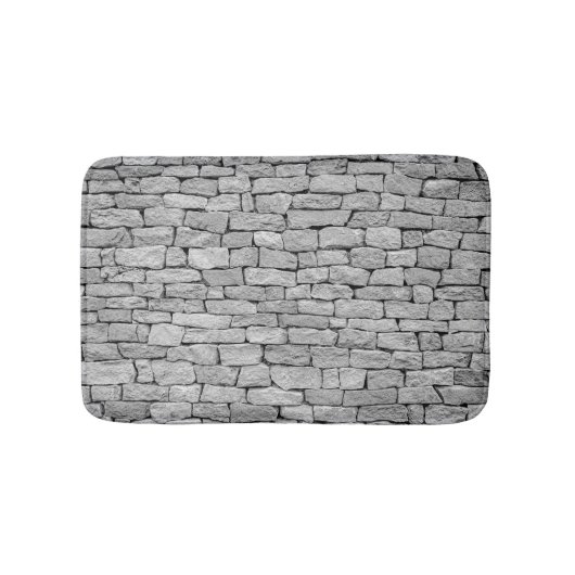 Graue Steinmauer, abstrakter Hintergrund. Badematte (Vorderseite)