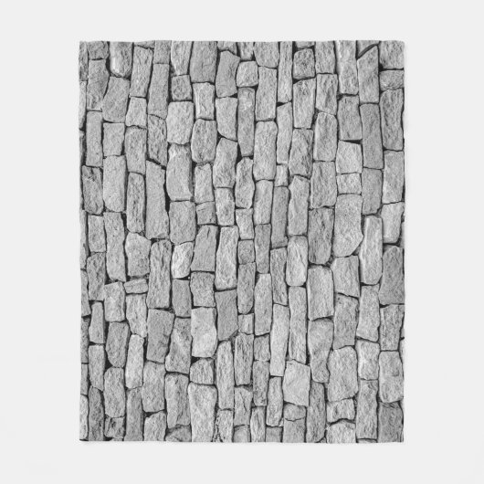 Graue Steinmauer, abstrakter Hintergrund. Fleecedecke (Vorderseite)