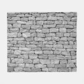 Graue Steinmauer, abstrakter Hintergrund. Fleecedecke (Vorderseite (Horizontal))