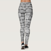Graue Steinmauer, abstrakter Hintergrund. Leggings (Rückseite)