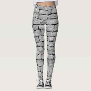 Graue Steinmauer, abstrakter Hintergrund. Leggings