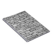 Graue Steinmauer, abstrakter Hintergrund. Notizblock (Rechte Seite)