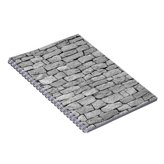 Graue Steinmauer, abstrakter Hintergrund. Notizblock (Rechte Seite)