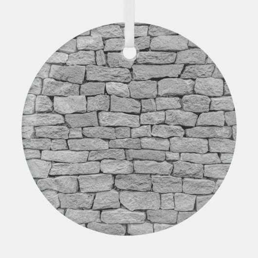 Graue Steinmauer, abstrakter Hintergrund. Ornament Aus Glas (Vorderseite)