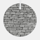 Graue Steinmauer, abstrakter Hintergrund. Ornament Aus Glas (Rückseite)