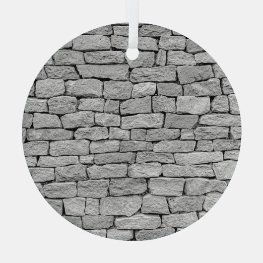 Graue Steinmauer, abstrakter Hintergrund. Ornament Aus Glas (Rückseite)