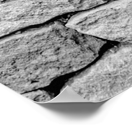 Graue Steinmauer, abstrakter Hintergrund. Poster (Ecke)