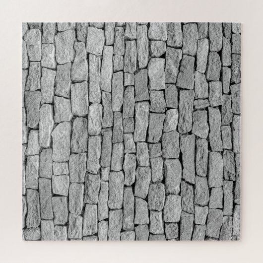 Graue Steinmauer, abstrakter Hintergrund. Puzzle (Horizontal)