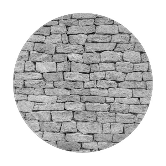 Graue Steinmauer, abstrakter Hintergrund. Schneidebrett (Vorderseite)