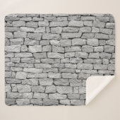 Graue Steinmauer, abstrakter Hintergrund. Sherpadecke (Vorderseite (Horizontal))