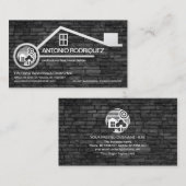 Graue Steinmauer Imitat Silberstreifen-Zuhause-Gre Visitenkarte (Vorne/Hinten)
