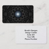 Graue Sterne auf Black Designer Business Cards Visitenkarte (Vorne/Hinten)
