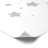 Graue Sterne Kinderzimmer Poster (Ecke)